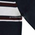 Ανδρικό Πλεκτό Πολύχρωμο Stripe Rib Stitch Crewneck πουλόβερ